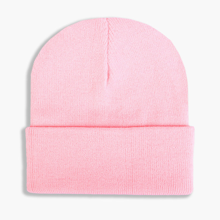 Wholesale High Quality Daily Warm Winter Hat For Man and Woman Classic Acrylic Blank Custom Logo Knit Cuff Beanie