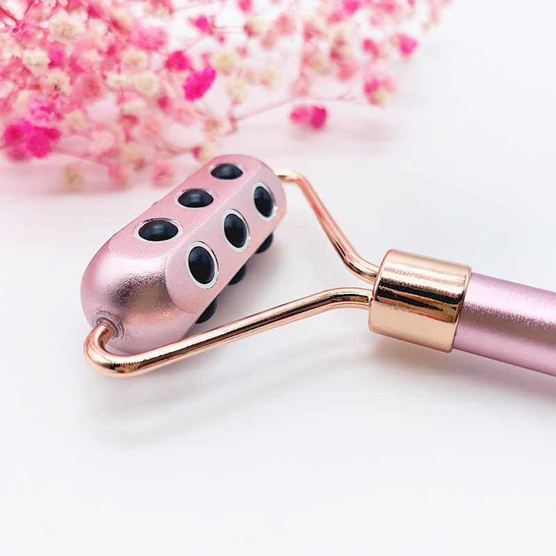 Hot Selling Private Label Quartz Gua Sha Stone Beauty Facial Massage Rose Jade Roller