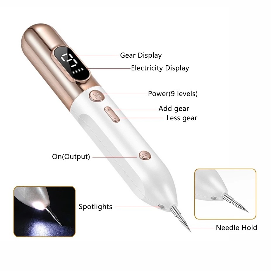 Acne Freckle Skin Tag Tatoo Device Sweep Spot 9 speed level beauty Mole Laser Spot Removal Pen