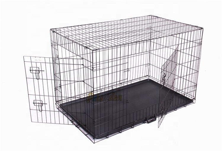 Outdoor Dog Run Pet Crate with Plastic Tray