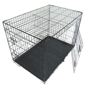 48 Inch  Duty Dog Cage Pet Kennel Crate With Plastic Tray