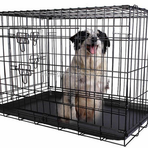 Outdoor Dog Run Pet Crate with Plastic Tray