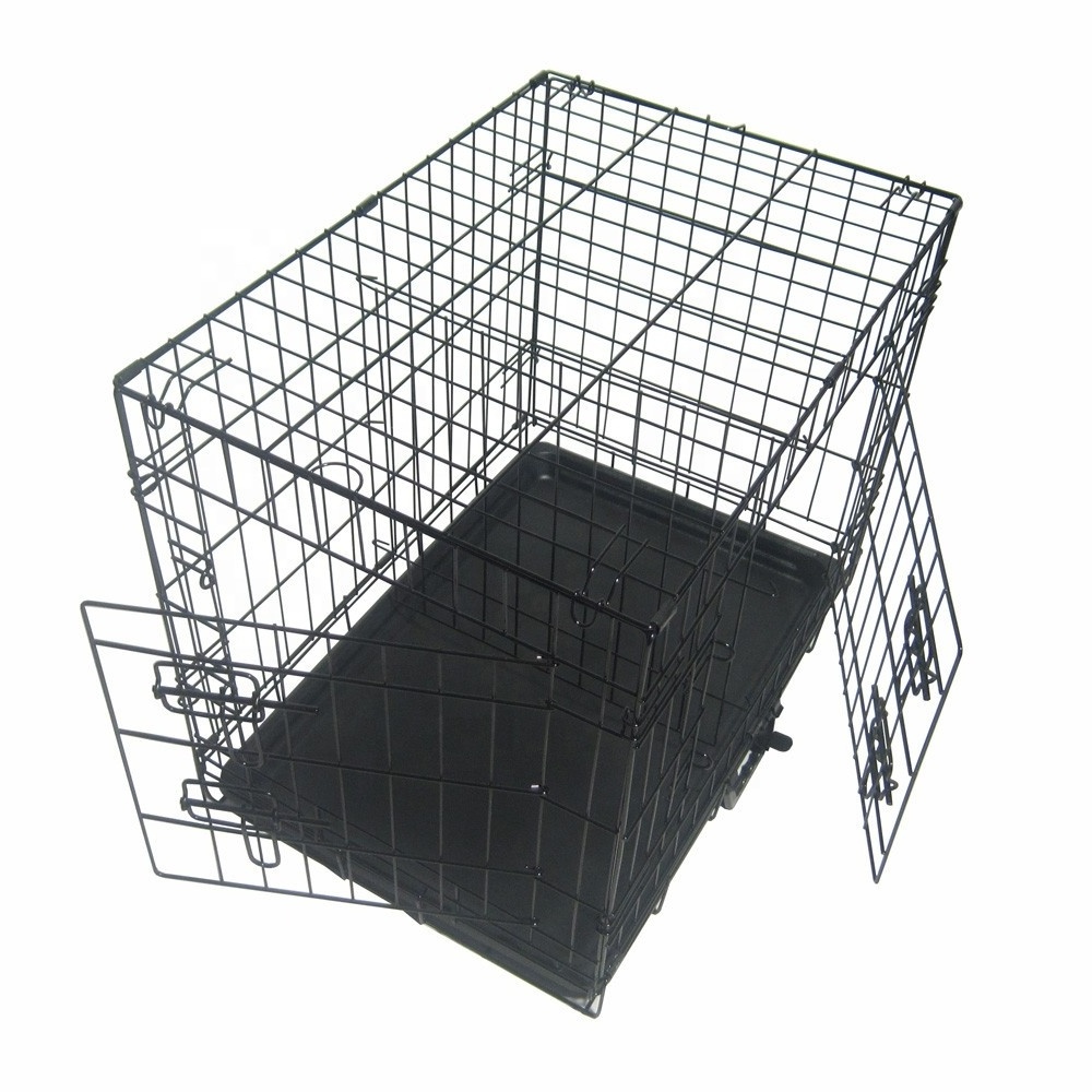 48 Inch  Duty Dog Cage Pet Kennel Crate With Plastic Tray