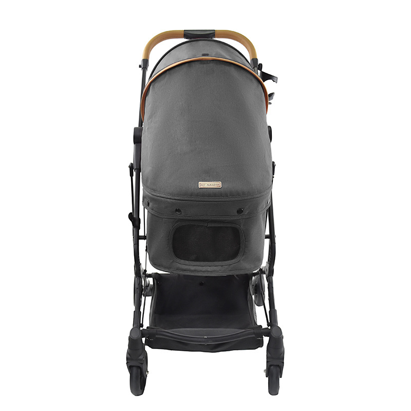 Fashion Pet Trolley Custom Logo OEM Stroller For Medium Dog /Big dog Aluminum Luxury Pet Stroller Black