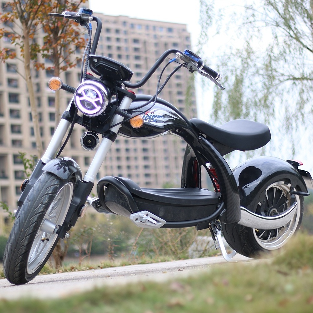 Dogebos EU USA Warehouse Electric Scooter 2000W Motor 60V 20AH Black Fat Tire Unisex 50km/h 60km Electric Motorcycle