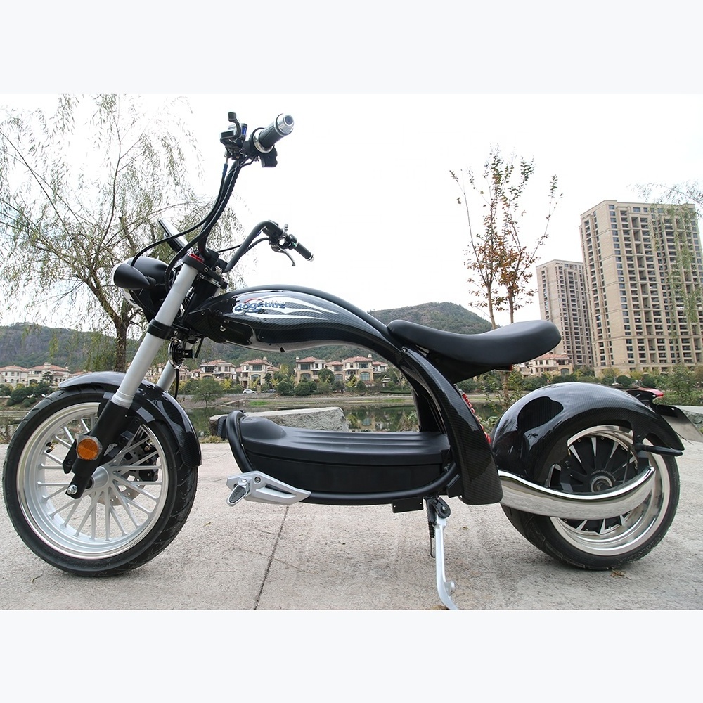 Dogebos EU USA Warehouse Electric Scooter 2000W Motor 60V 20AH Black Fat Tire Unisex 50km/h 60km Electric Motorcycle