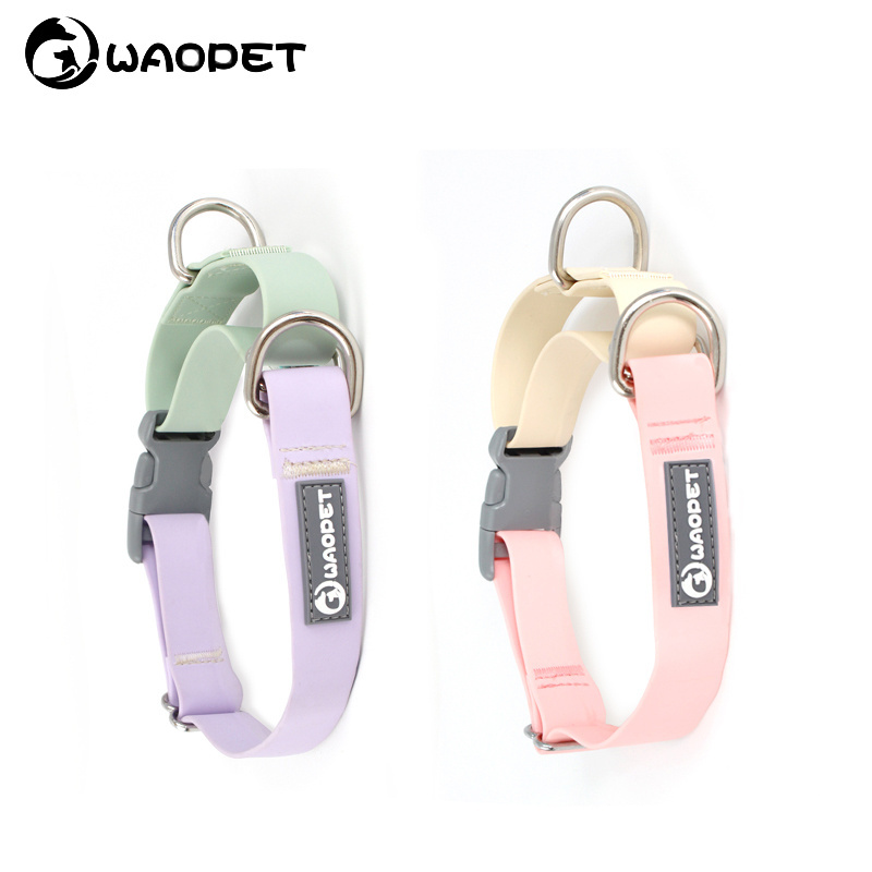 2023 New Product Safety High Waterproof Plastic Pet Dog Collars Durable Adjustable Gradient Color Dog Cat Collar