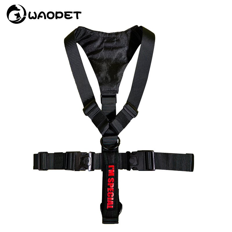 Pet Supplies tactical Dog Strap Harness Mobility Vest with Handle Padded Y Front Chest Protector Adjustable No-Pull Dog Vest