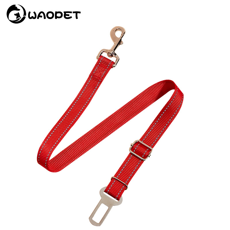 Pet Dog Cat Reflective Car Seat Belt Accessories Adjustable Small Dog Harness Medium Travel Clip Leashes Rope