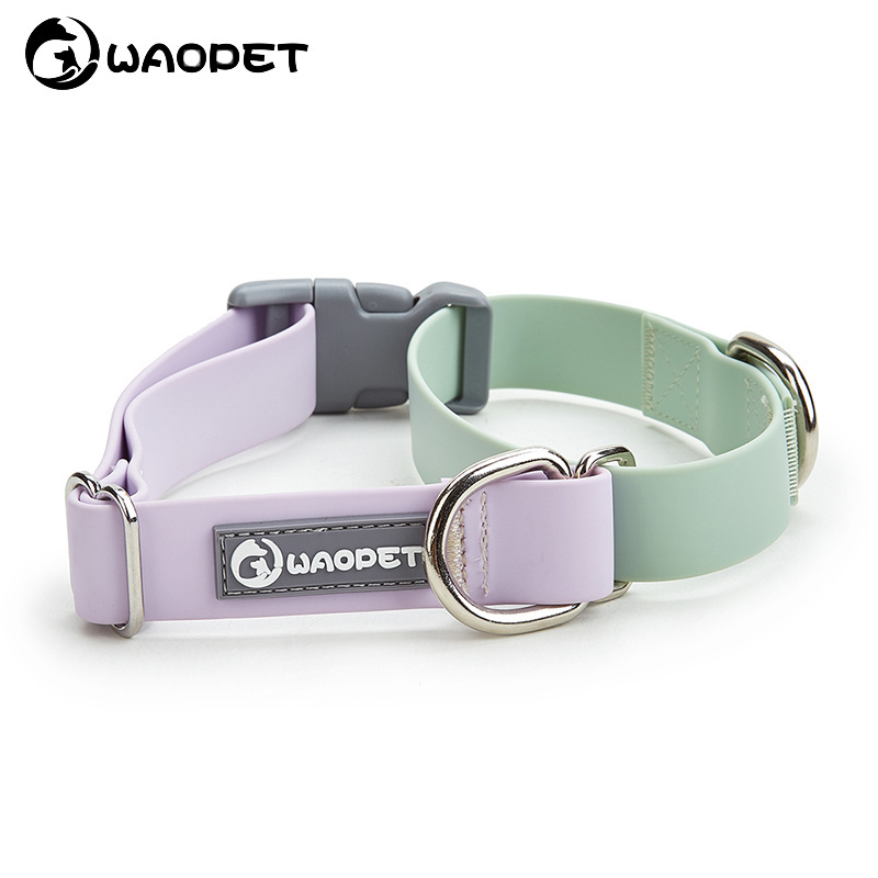 2023 New Product Safety High Waterproof Plastic Pet Dog Collars Durable Adjustable Gradient Color Dog Cat Collar