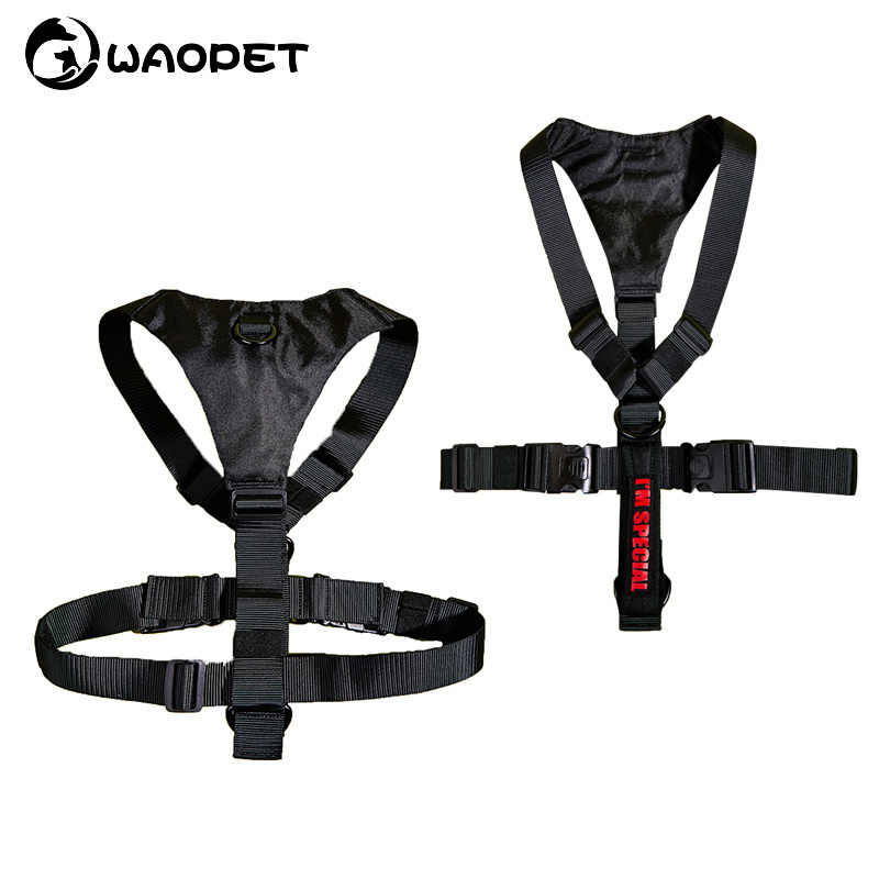 Pet Supplies tactical Dog Strap Harness Mobility Vest with Handle Padded Y Front Chest Protector Adjustable No-Pull Dog Vest