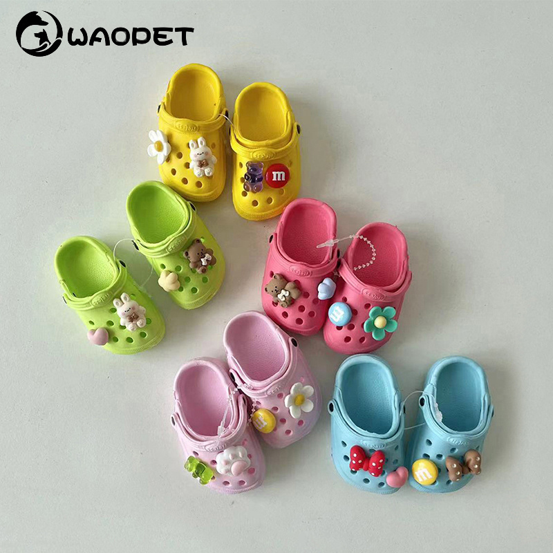 Hot selling Pet products Summer Dog Shoes Wear Resistant Breathable Crocs Beach Outdoor Non-slip Cute Pet Shoes