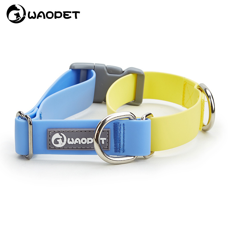 2023 New Product Safety High Waterproof Plastic Pet Dog Collars Durable Adjustable Gradient Color Dog Cat Collar