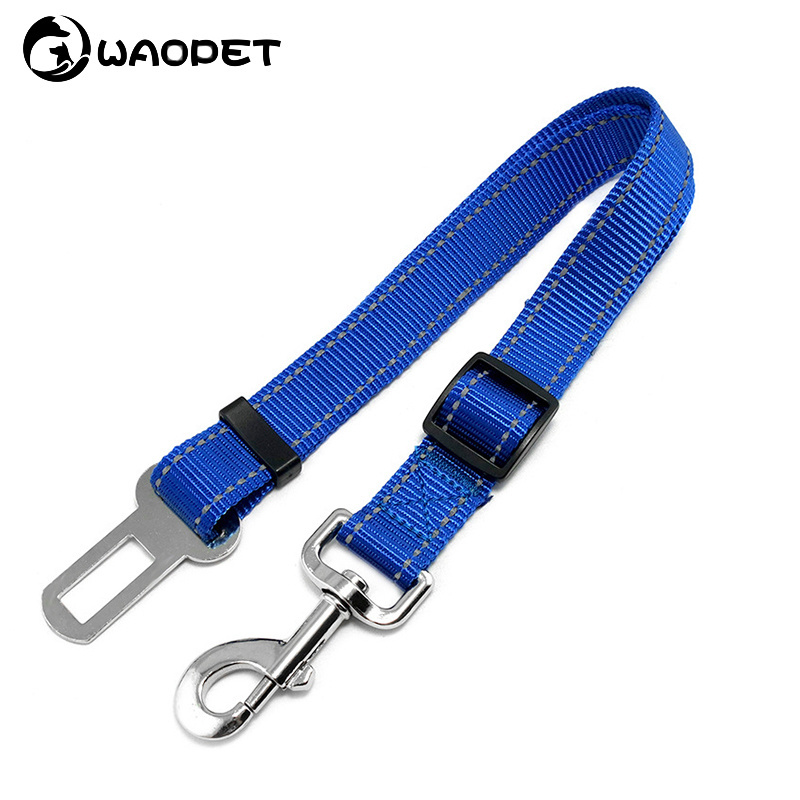 Pet Dog Cat Reflective Car Seat Belt Accessories Adjustable Small Dog Harness Medium Travel Clip Leashes Rope