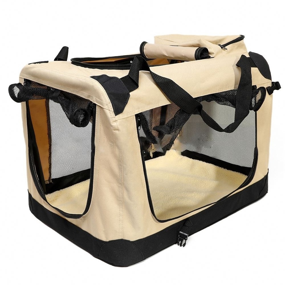 CWW   Dog Portable Cage Kennel Pet Tent Car Cage Out Carrying Bag Pet Delivery Room Dog Car Carrier Cage