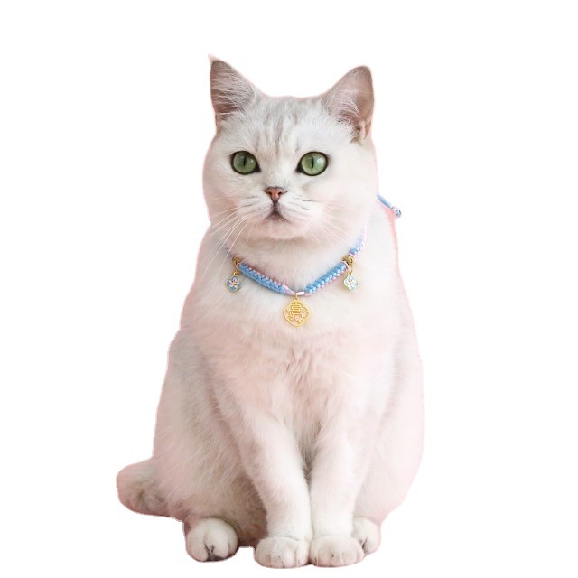 New Year's Cat Collar Lucky Necklace Pet Adjustable Cartoon Woven Koi Cute Puppy Accessories For Small Dog luxury necklace