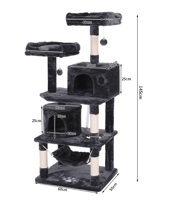 Cat Tree and Scratching Post Tower Beds Toys for Cats Accessories Pet Products Supplies Home