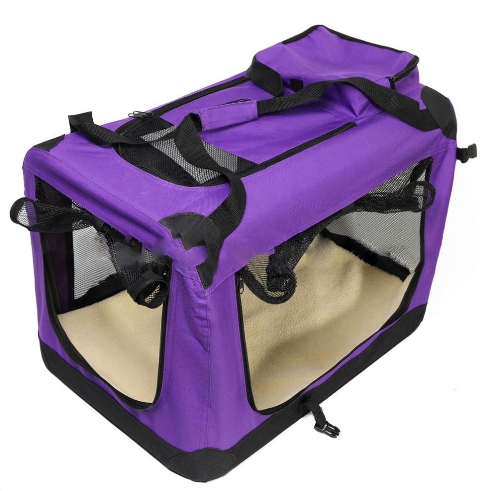 CWW   Dog Portable Cage Kennel Pet Tent Car Cage Out Carrying Bag Pet Delivery Room Dog Car Carrier Cage