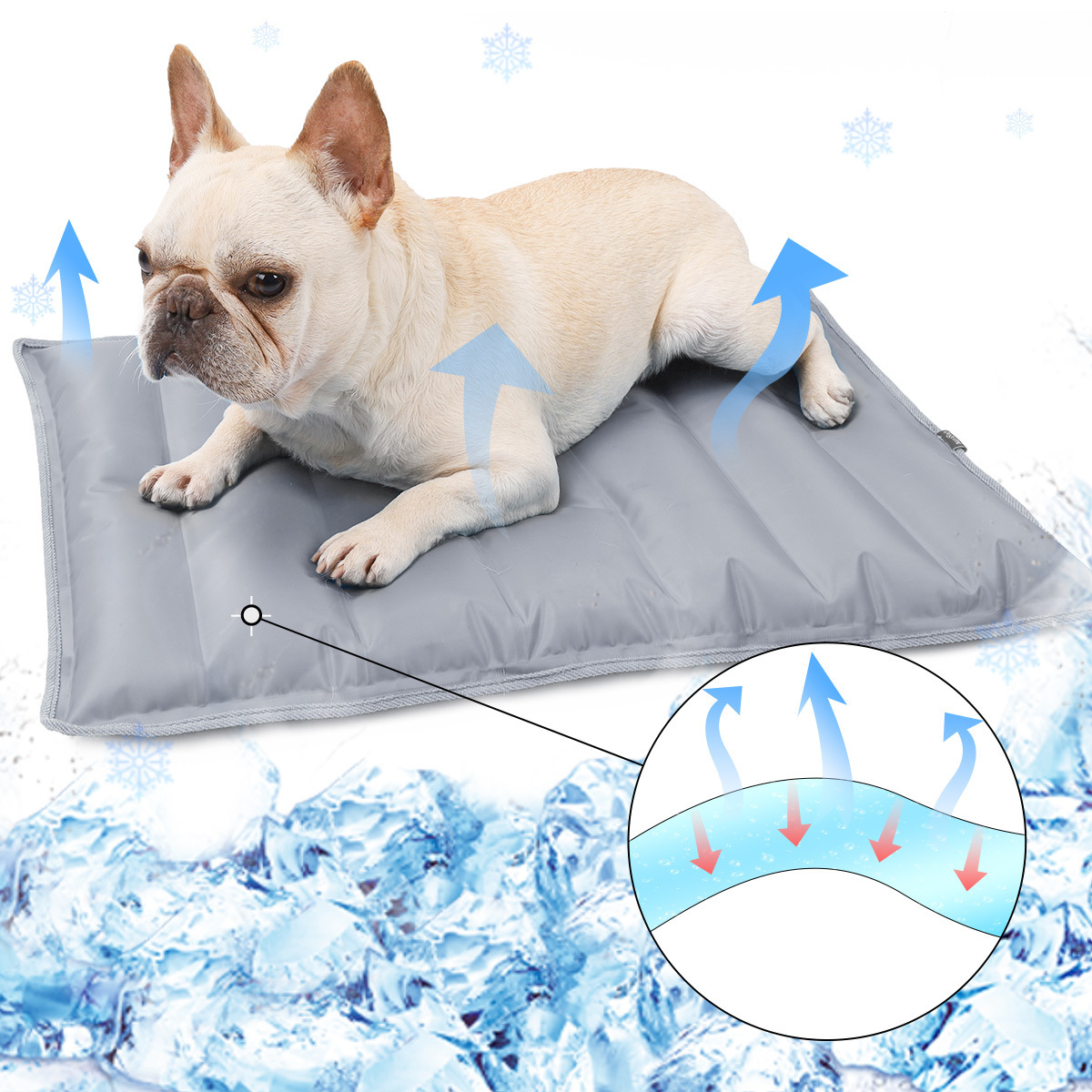 Pet Dog Cooling Mat Summer Water Filling Gel Pet Pad Bed Ice Water Cool Pad for Pets