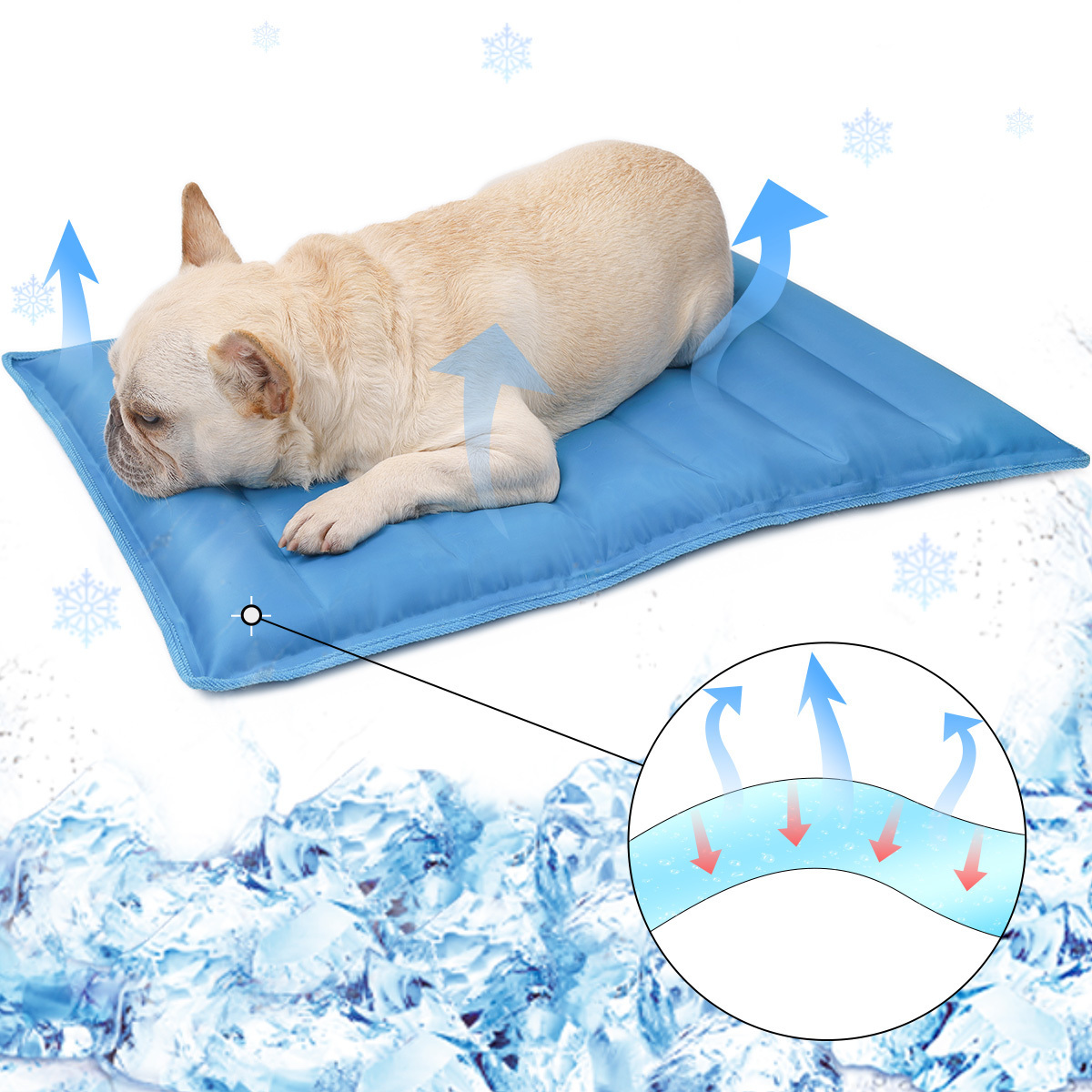 Pet Dog Cooling Mat Summer Water Filling Gel Pet Pad Bed Ice Water Cool Pad for Pets