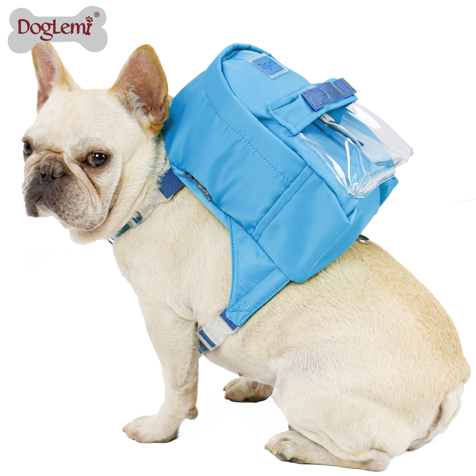 Dog harness with self backpack ,fashion dog pocket saddle bag pet carrier