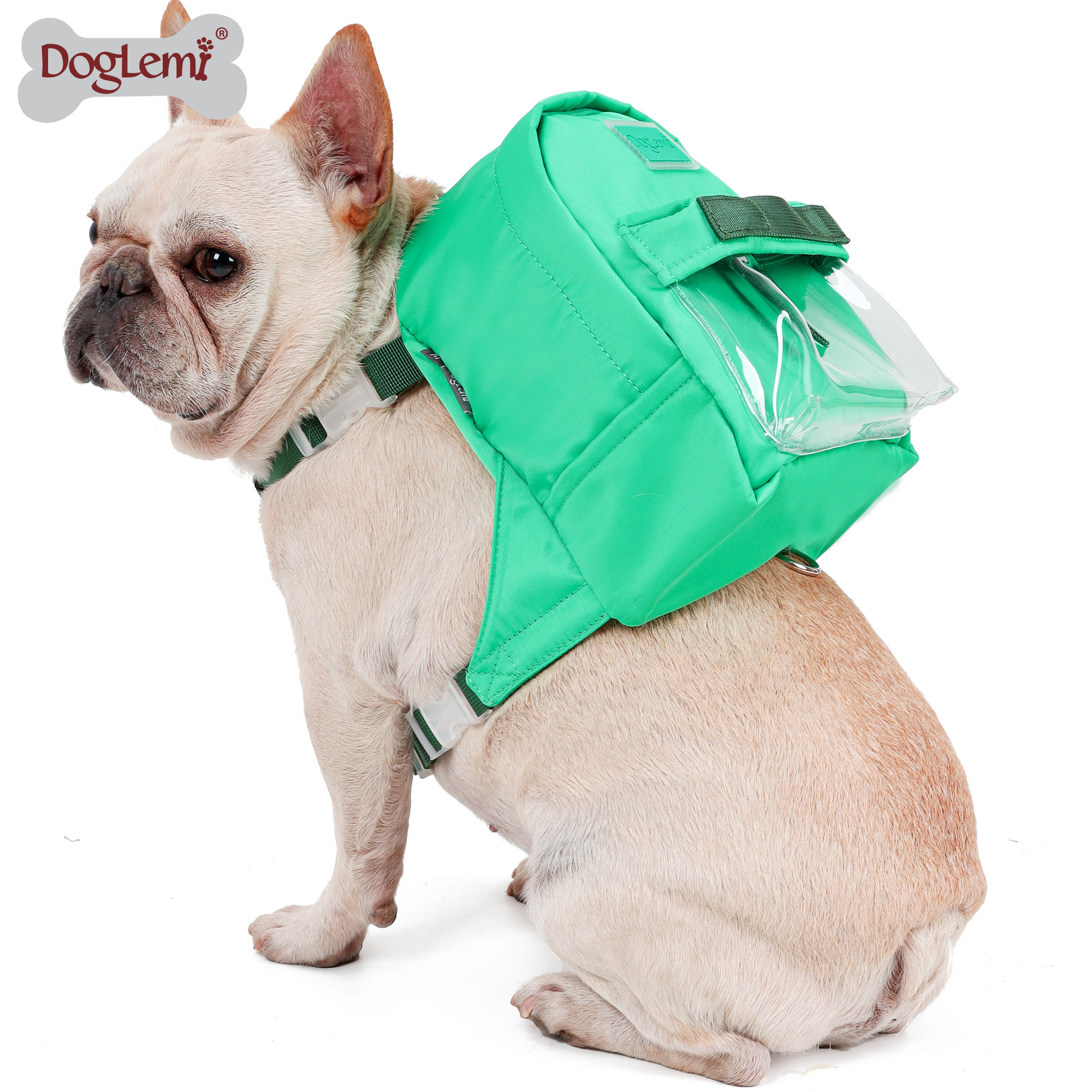 Dog harness with self backpack ,fashion dog pocket saddle bag pet carrier