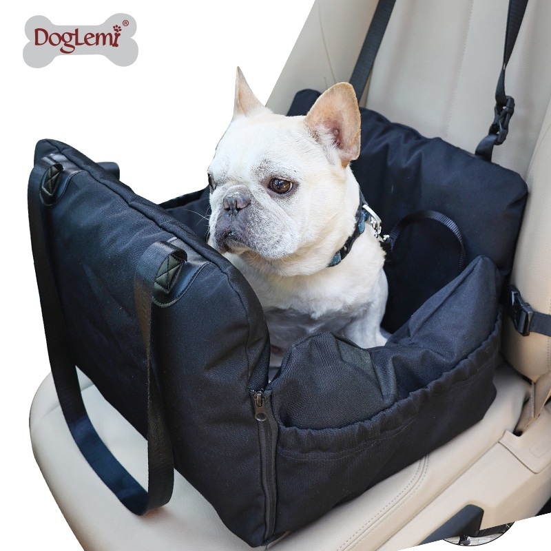 Luxury Portable For Small Pets Detachable and Washable Ultra Soft Pet Dog Car Travel Bed Pet Booster Car Seat Travel Carrier