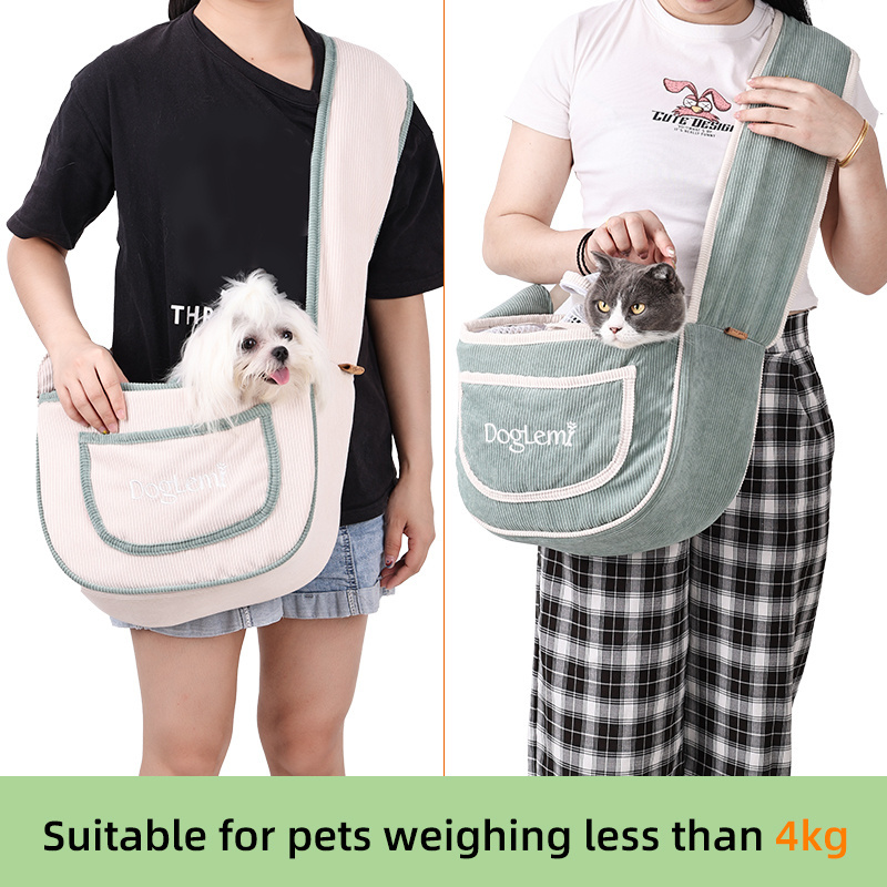 Breathable Custom Multi colors Pet Dog Sling Carrier Durable Travel Safe Sling Bag Carrier for Puppy Cats