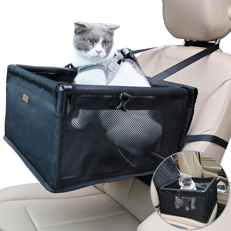 2 in 1 Dog Booster Seat Pets Car Seat Cover Bed for Dogs Raised Up Design Hanging Hammock Travel Dog Car Seat Bed