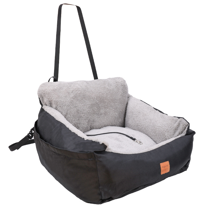 Small Dog Car Seat Hammock Bed Dog Booster Seat for Car with Storage Pockets Pet Travel Carrier Booster Bed