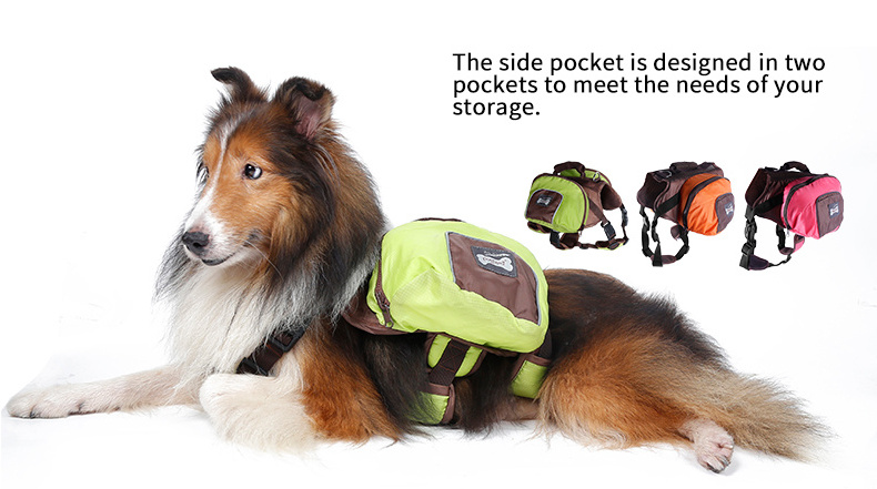 Outdoor Large Dog Backpack Pet Adjustable Saddle Bag Travel Camping Hiking Dog Carrier