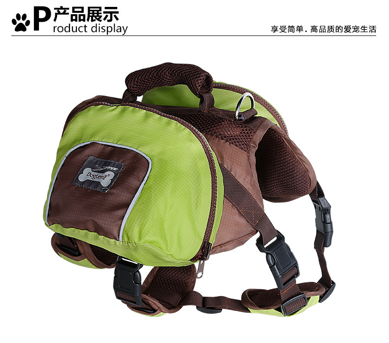 Outdoor Large Dog Backpack Pet Adjustable Saddle Bag Travel Camping Hiking Dog Carrier