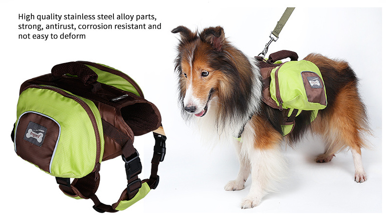 Outdoor Large Dog Backpack Pet Adjustable Saddle Bag Travel Camping Hiking Dog Carrier