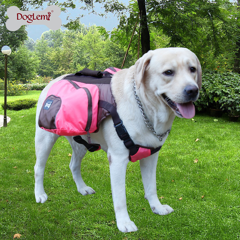 Outdoor Large Dog Backpack Pet Adjustable Saddle Bag Travel Camping Hiking Dog Carrier