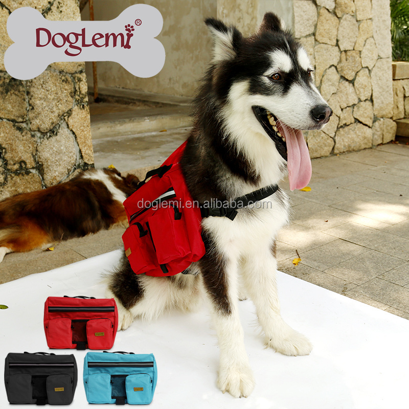 Pet Dog Bag Medium and large Big dogs outdoor backpack Saddle Bags for Hiking