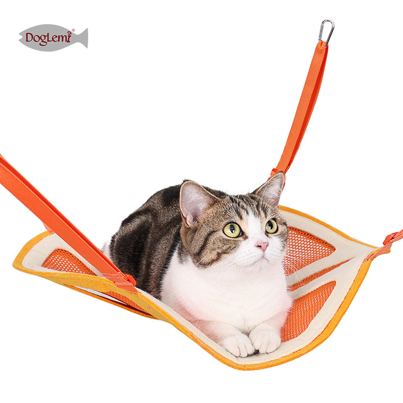 cat hammock wholesale Ins fashion Orange shape design mesh cats bed cat hammock