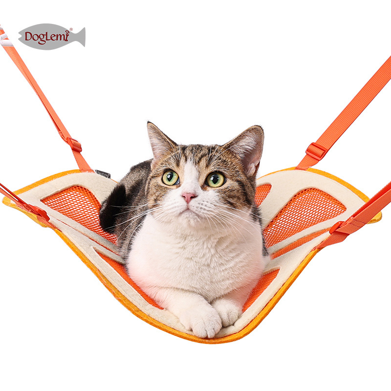 cat hammock wholesale Ins fashion Orange shape design mesh cats bed cat hammock