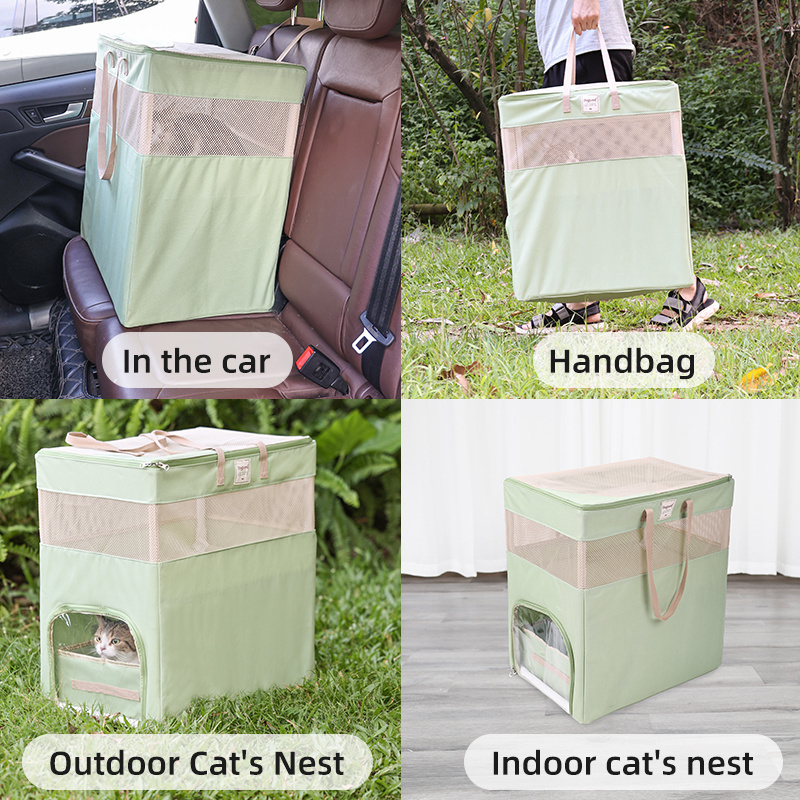 2023 Cat Travel Accessories Cat Puppy Carrier Transport Pet Travel Bags and Litter Box Cat Travel House Carrier