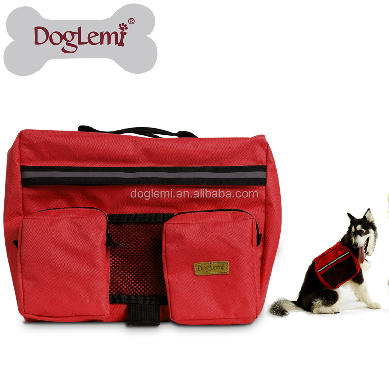 Pet Dog Bag Medium and large Big dogs outdoor backpack Saddle Bags for Hiking