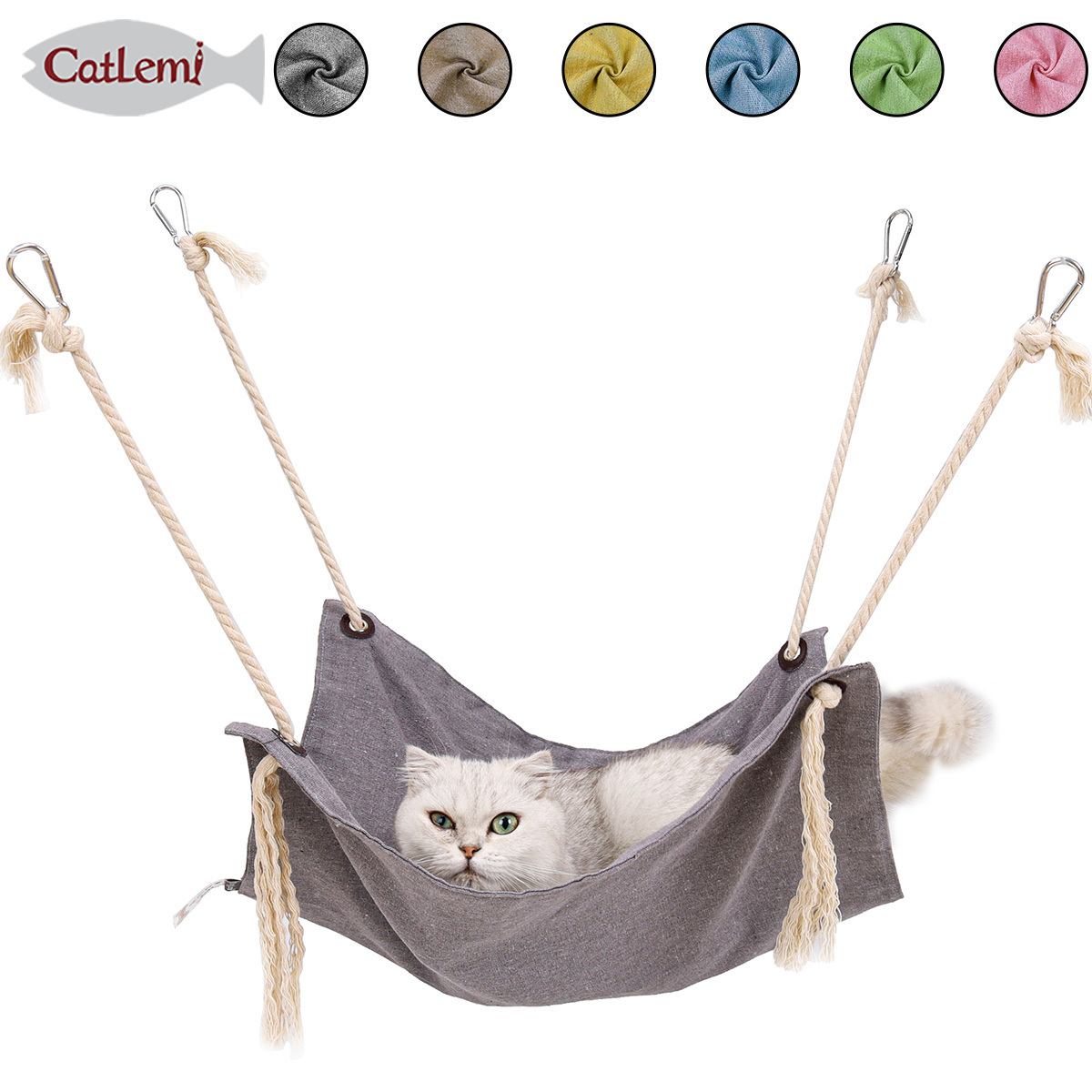 cat hammock for hot sale Popular summer tassel cat luxury cage cat hanging beds hammock