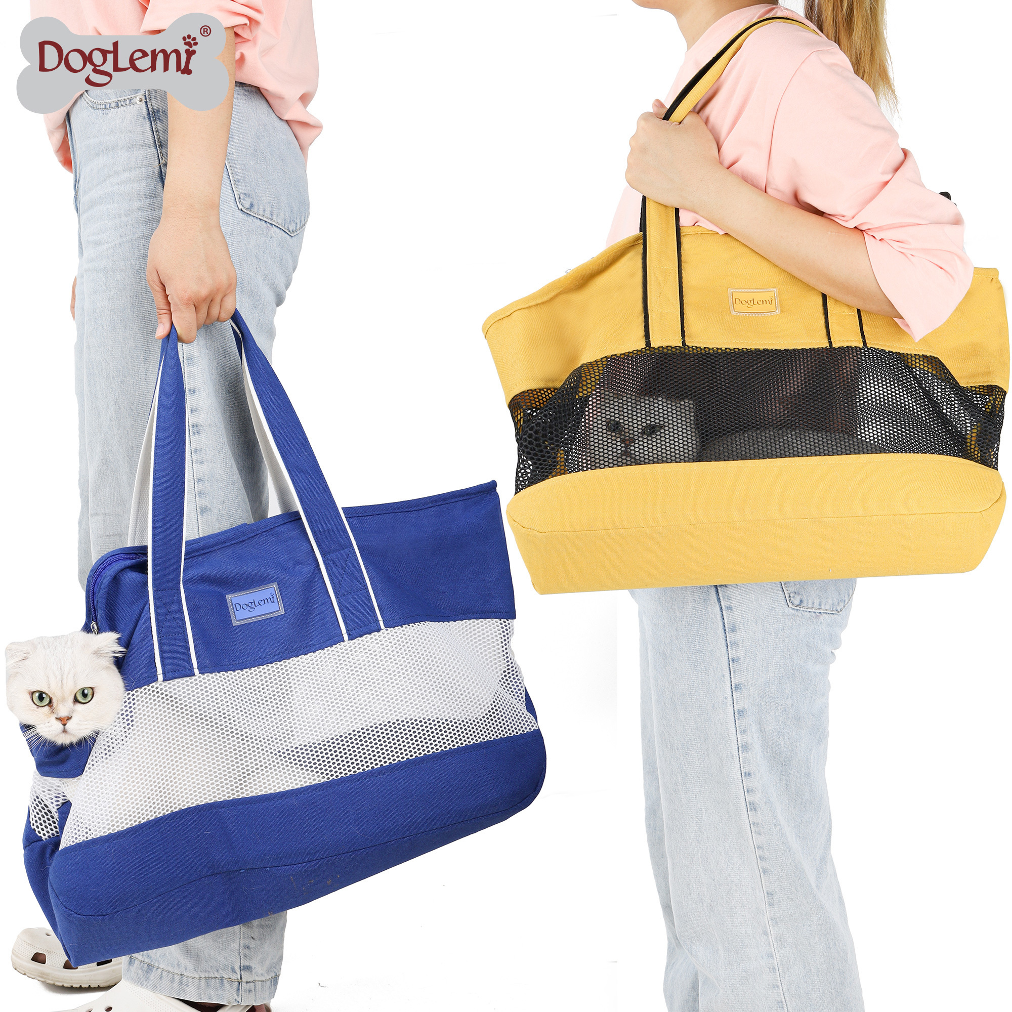 Designer dog cat pet carrier travel bag ,durable soft-sided pet carrier tote bag