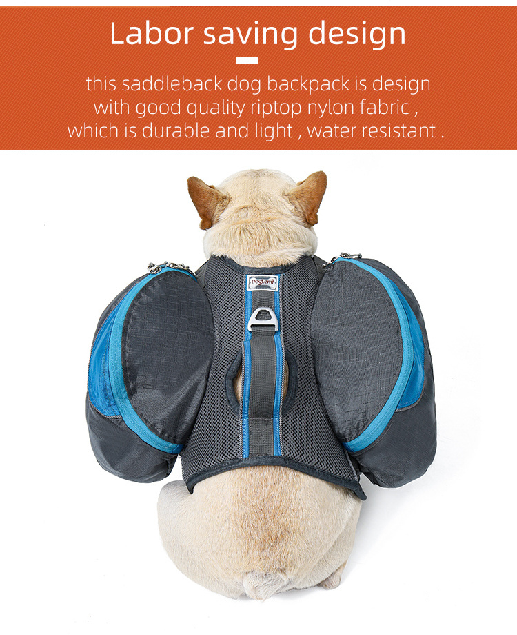 Pet dog self saddle bag harness backpack ,Pet backpack carrier dog saddle