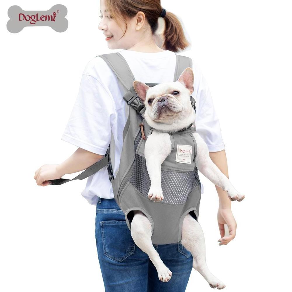 DogLemi Fashion Canvas Pet Travel Bike Carrier Cat Dog Travel Bag Soft-sided Backpack Pet Carrier