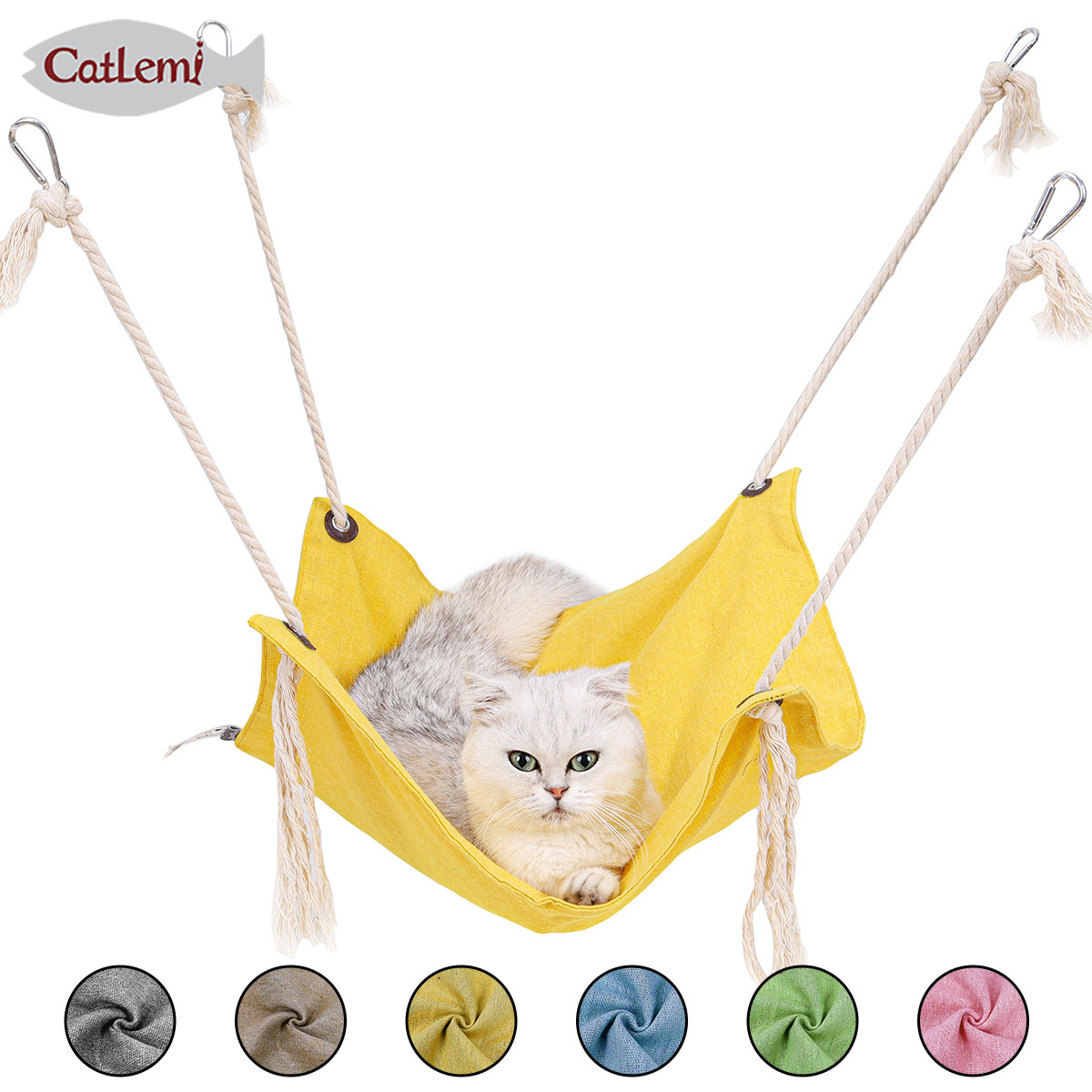 cat hammock for hot sale Popular summer tassel cat luxury cage cat hanging beds hammock