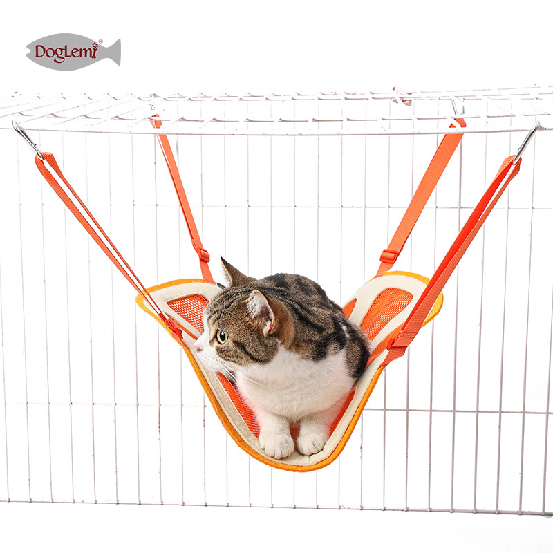 cat hammock wholesale Ins fashion Orange shape design mesh cats bed cat hammock