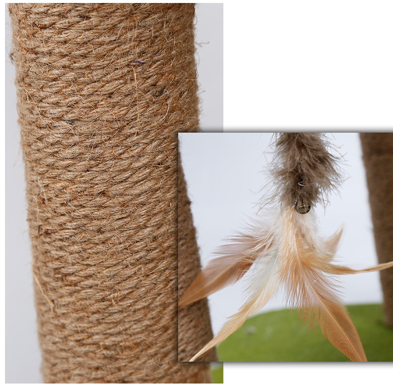 3 Layers Natural Sisal Cat Tree Scratcher Suitable For Indoor Big Cat Scratching Post Pet Toy