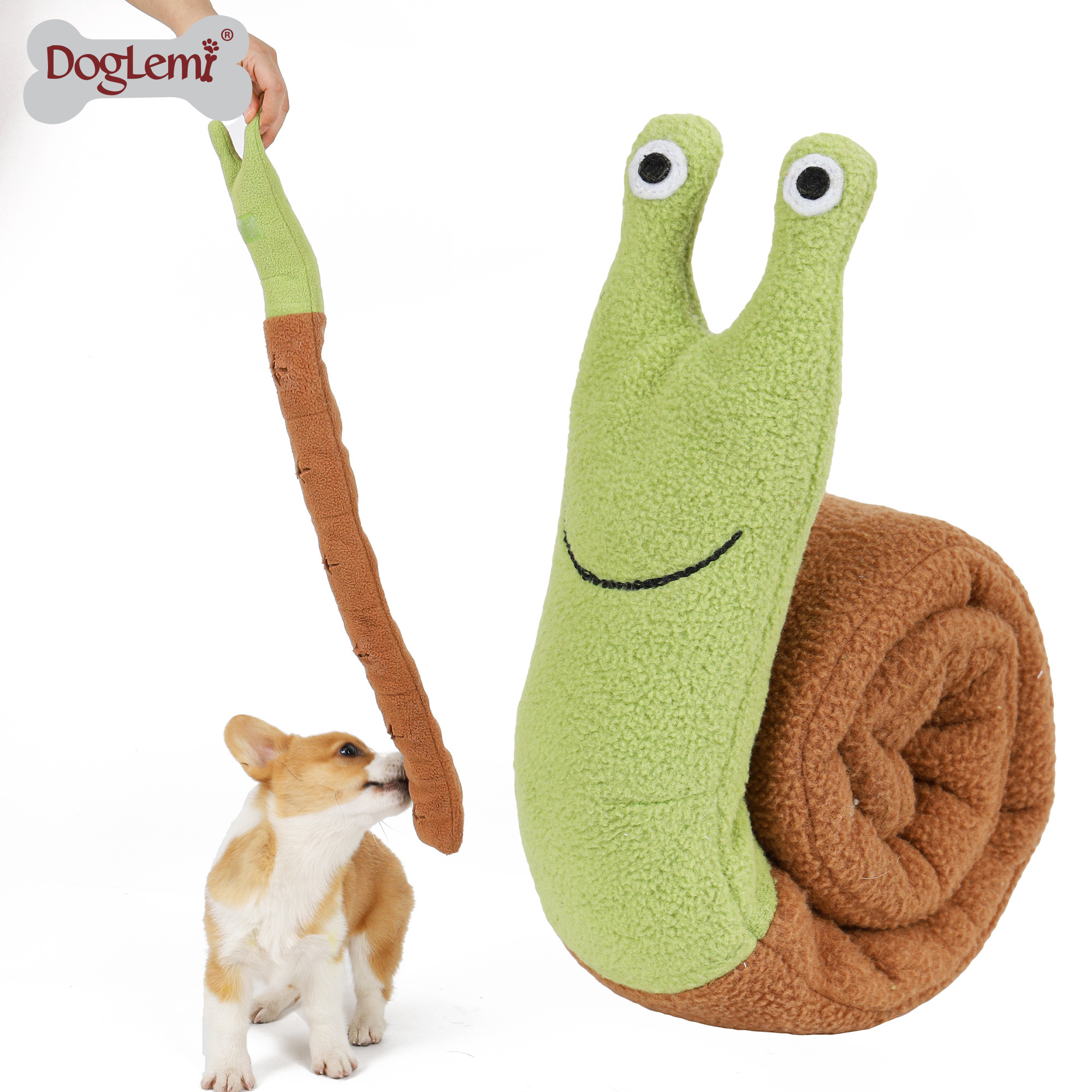 Magic snail design interactive smart dog toy nosework toys ,dog toys for aggressive chewers