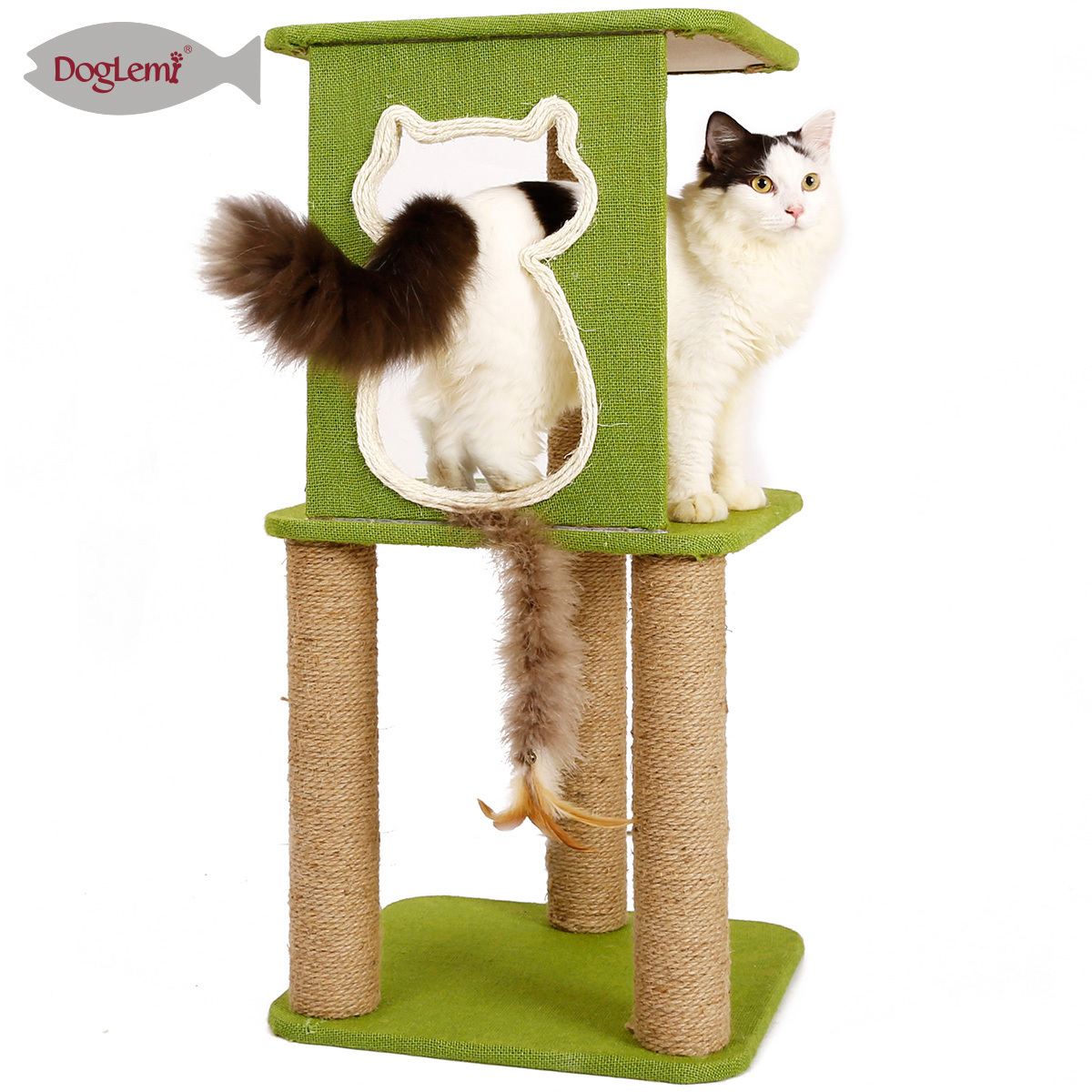 3 Layers Natural Sisal Cat Tree Scratcher Suitable For Indoor Big Cat Scratching Post Pet Toy