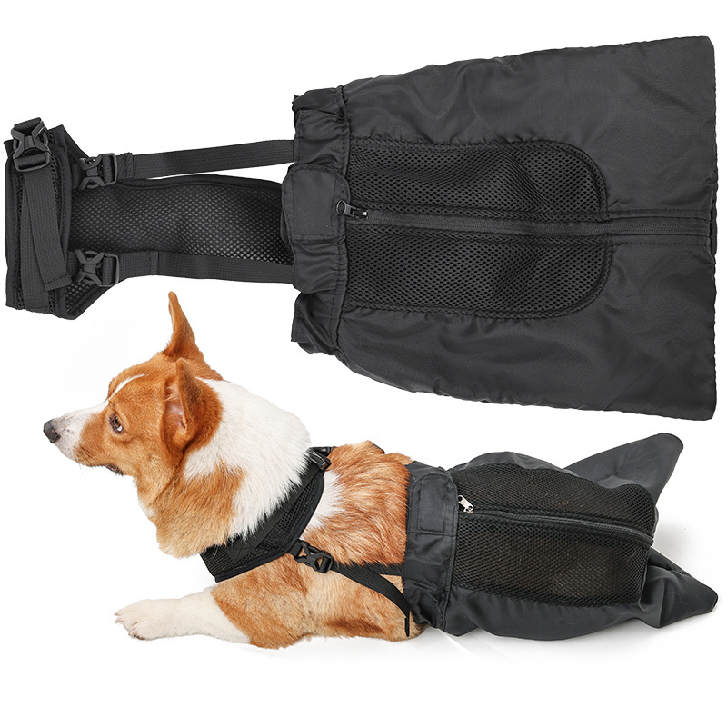 Disabled Dog Protect Drag Bag Indoor Paralyzed Dogs Cats Recovery Carrier Bag Help to Protect Pet Chest and Limbs