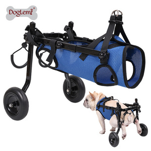 Top sellers Adjustable Dog Cart 2 Wheels Chair Mobility Disabled Dog Wheelchair For Handicapped Pet Dog Walker products